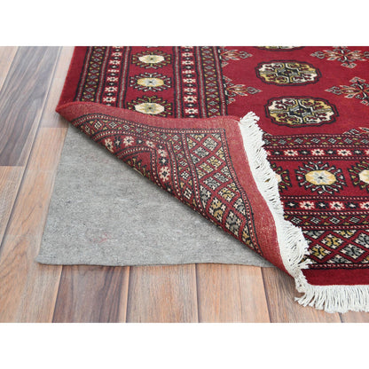 Tribal & Geometric Wool Hand Knotted Rug Red Rich Red 4.2X6.6 -O082415