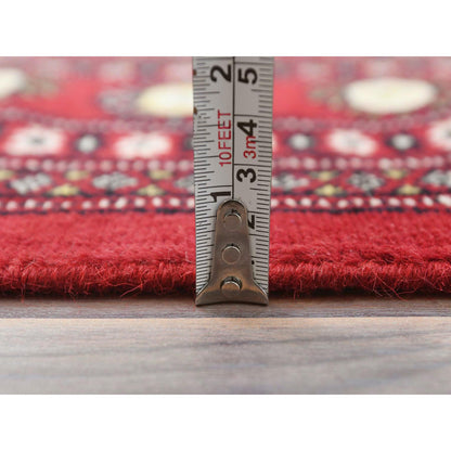 Tribal & Geometric Wool Hand Knotted Rug Red Rich Red 4.2X6.6 -O082415