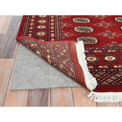 Tribal & Geometric Wool Hand Knotted Rug Red Red 4.0X6.3 -O082418