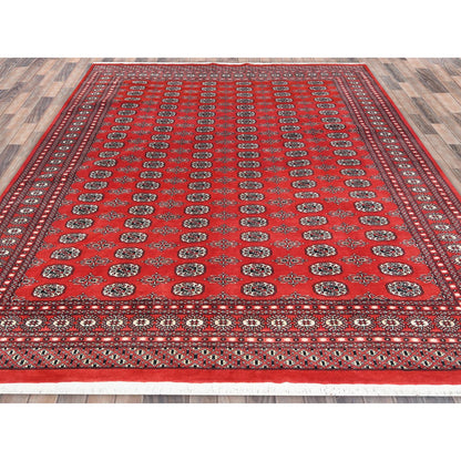 Tribal & Geometric Wool Hand Knotted Rug Red Rich Red 8.1X9.9 -O082434