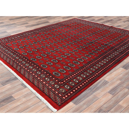 Tribal & Geometric Wool Hand Knotted Rug Red Rich Red 8.1X9.9 -O082434