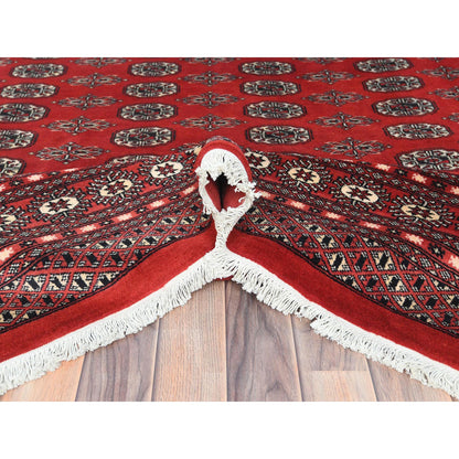Tribal & Geometric Wool Hand Knotted Rug Red Rich Red 8.1X9.9 -O082434