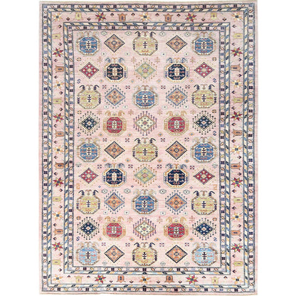 Kazak Wool Hand Knotted Rug Pink Pink 8.9X11.9 -O082439