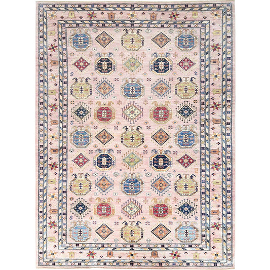 Kazak Wool Hand Knotted Rug Pink Pink 8.9X11.9 -O082439
