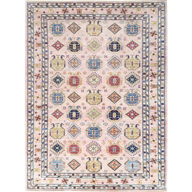 Kazak Wool Hand Knotted Rug Pink Pink 8.9X11.9 -O082439