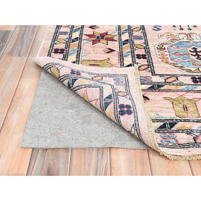 Kazak Wool Hand Knotted Rug Pink Pink 8.9X11.9 -O082439