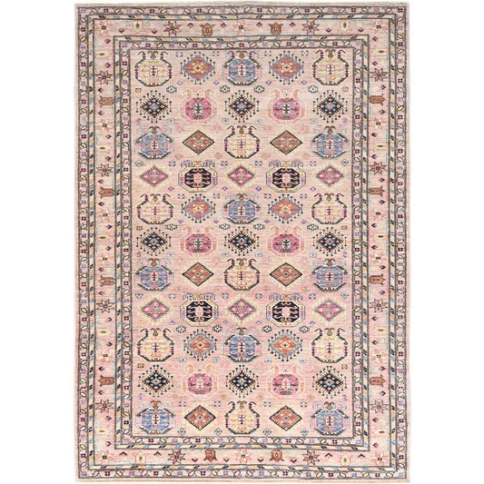 Kazak Wool Hand Knotted Rug Pink Pink 6.0X8.9 -O082452