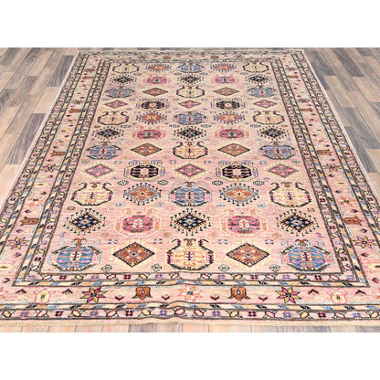 Kazak Wool Hand Knotted Rug Pink Pink 6.0X8.9 -O082452