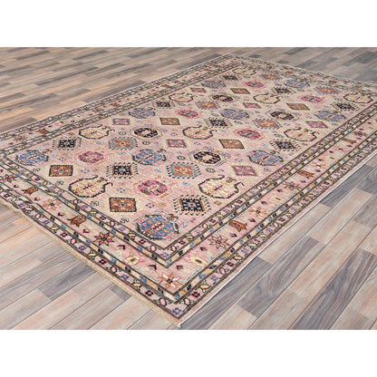Kazak Wool Hand Knotted Rug Pink Pink 6.0X8.9 -O082452