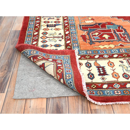 Heriz Wool Hand Knotted Rug Red Ivory 9.0X11.10 -O082462