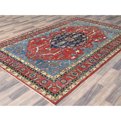 Heriz Wool Hand Knotted Rug Red Red 6.0X9.1 -O082466