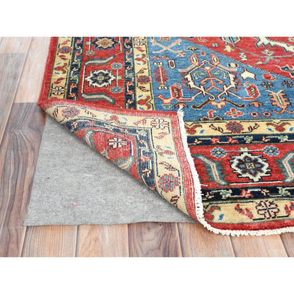 Heriz Wool Hand Knotted Rug Red Red 6.0X9.1 -O082466