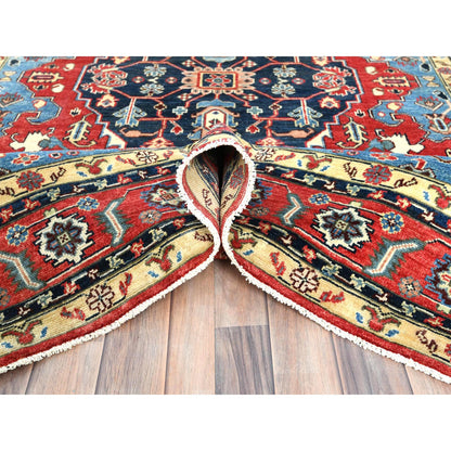 Heriz Wool Hand Knotted Rug Red Red 6.0X9.1 -O082466