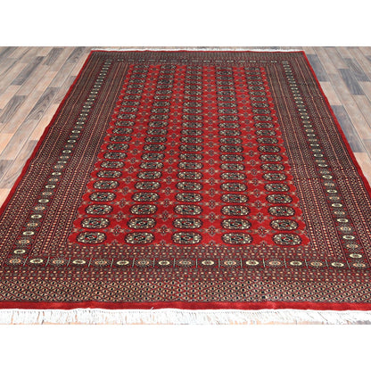 Tribal & Geometric Wool Hand Knotted Rug Red Rich Red 6.0X9.1 -O082493