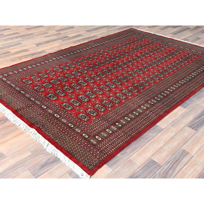 Tribal & Geometric Wool Hand Knotted Rug Red Rich Red 6.0X9.1 -O082493