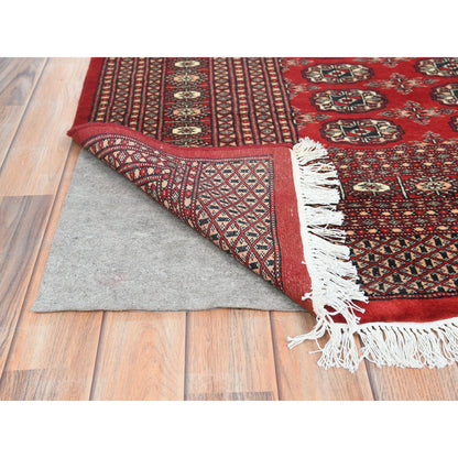 Tribal & Geometric Wool Hand Knotted Rug Red Rich Red 6.0X9.1 -O082493