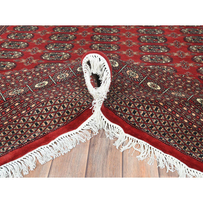 Tribal & Geometric Wool Hand Knotted Rug Red Rich Red 6.0X9.1 -O082493