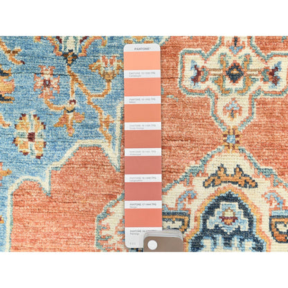 Heriz Wool Hand Knotted Rug Red Red 4.1X5.9 -O082502