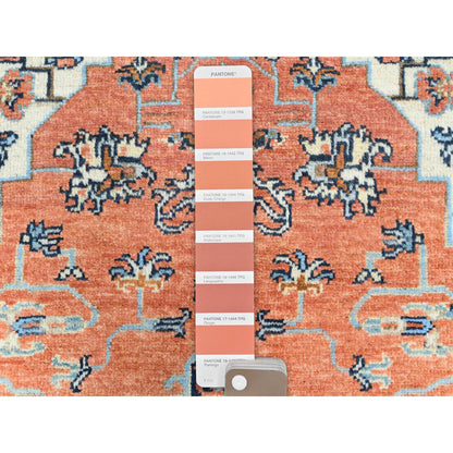 Heriz Wool Hand Knotted Rug Red Red 4.0X5.7 -O082505