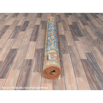 Heriz Wool Hand Knotted Rug Red Red 4.1X5.9 -O082506