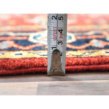 Heriz Wool Hand Knotted Rug Red Navy Blue 3.0X4.9 -O082509
