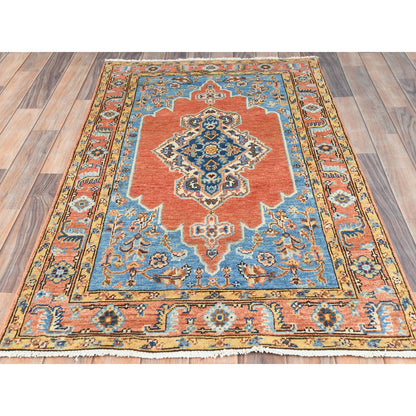 Heriz Wool Hand Knotted Rug Red Red 3.0X5.0 -O082512