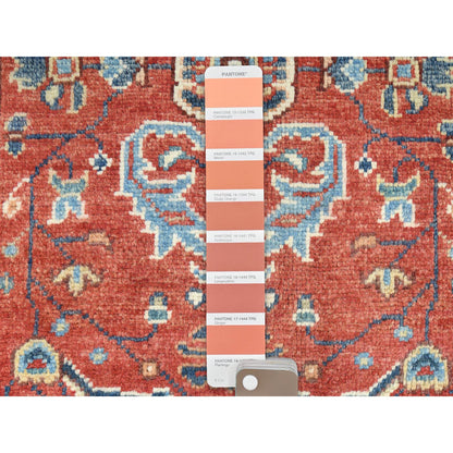 Heriz Wool Hand Knotted Rug Red Navy Blue 2.0X3.0 -O082518