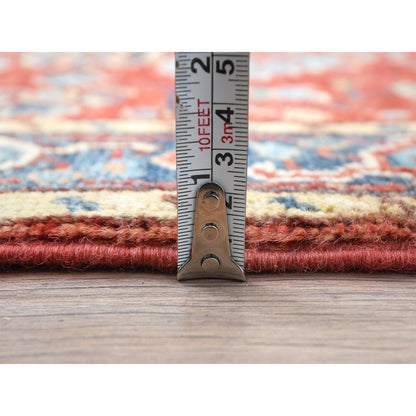 Heriz Wool Hand Knotted Rug Red Navy Blue 2.0X3.0 -O082518