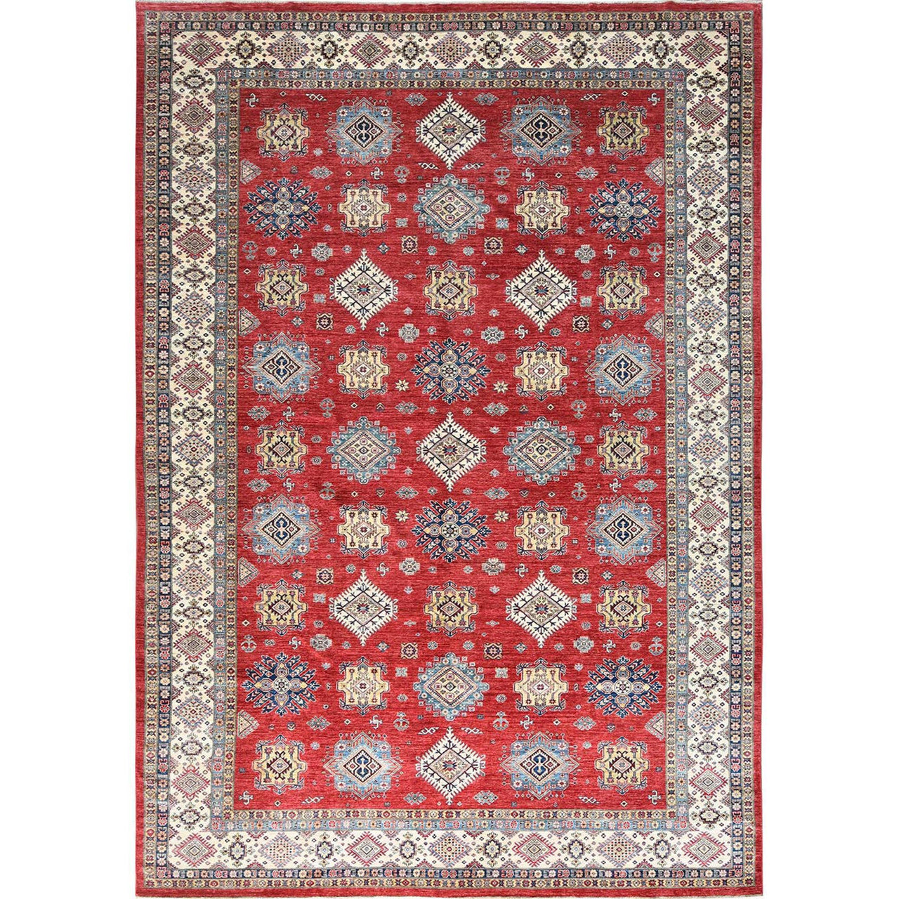 Red 12'1" x 16'0" Kazak Hand knotted Wool Rug - Sku: O082528