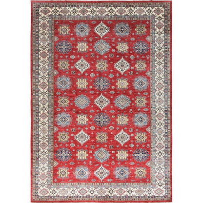 Kazak Wool Hand Knotted Rug Red Ivory 12.1X16.0 -O082528