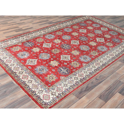 Kazak Wool Hand Knotted Rug Red Ivory 12.1X16.0 -O082528
