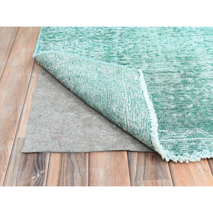 Overdyed & Vintage Wool Hand Knotted Rug Green No Border 9.9X12.10 -O082542