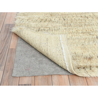Modern and Contemporary Wool Hand Knotted Rug Beige No Border 10.1X14.1 -O082565