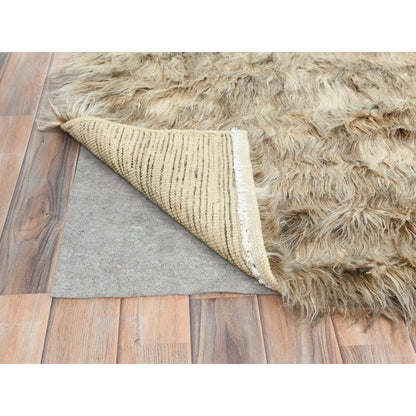 Modern and Contemporary Wool Hand Knotted Rug Beige No Border 9.0X9.0 -O082566