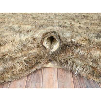 Modern and Contemporary Wool Hand Knotted Rug Beige No Border 9.0X9.0 -O082566