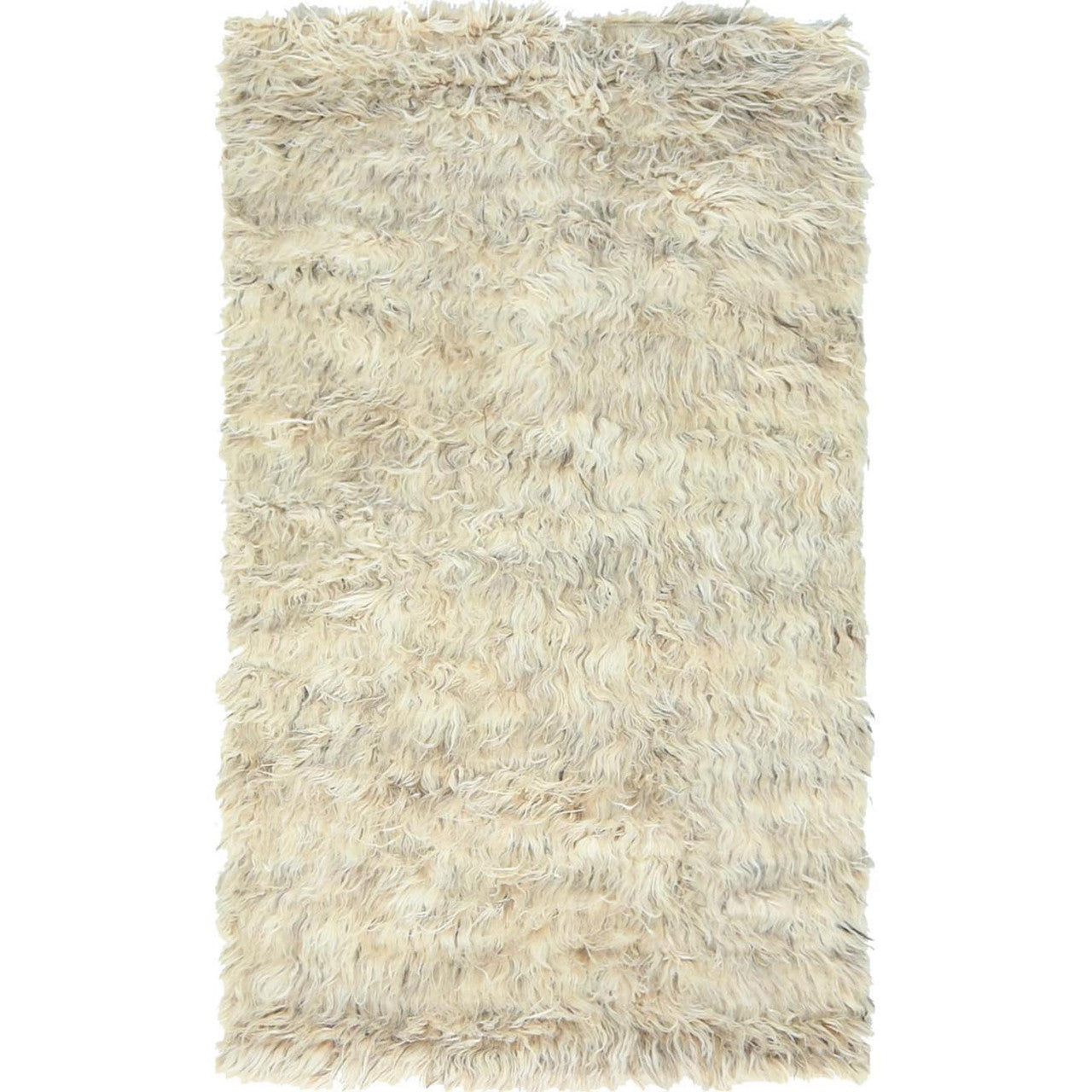 Beige 3'1" x 5'3" Modern and Contemporary Hand knotted Wool Rug - Sku: O082570