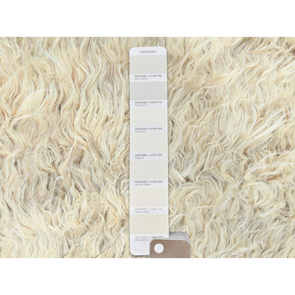 Modern and Contemporary Wool Hand Knotted Rug Beige No Border 3.1X5.3 -O082570