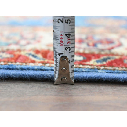 Kazak Wool Hand Knotted Rug Blue Ivory 2.6X33.5 -O082580