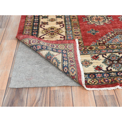 Kazak Wool Hand Knotted Rug Red Ivory 8.2X9.10 -O082586