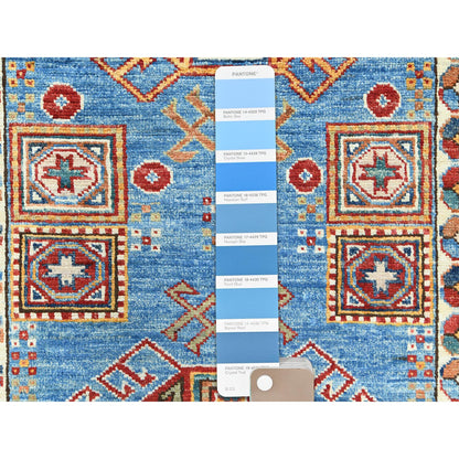 Kazak Wool Hand Knotted Rug Blue Ivory 3.0X24.5 -O082606
