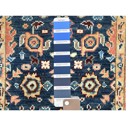 Heriz Wool Hand Knotted Rug Blue Red 1.10X2.8 -O082620