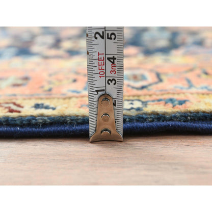 Heriz Wool Hand Knotted Rug Blue Red 1.10X2.8 -O082620