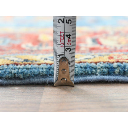 Heriz Wool Hand Knotted Rug Blue Red 4.1X6.0 -O082636