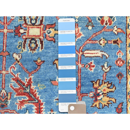 Heriz Wool Hand Knotted Rug Blue Red 3.10X5.10 -O082637