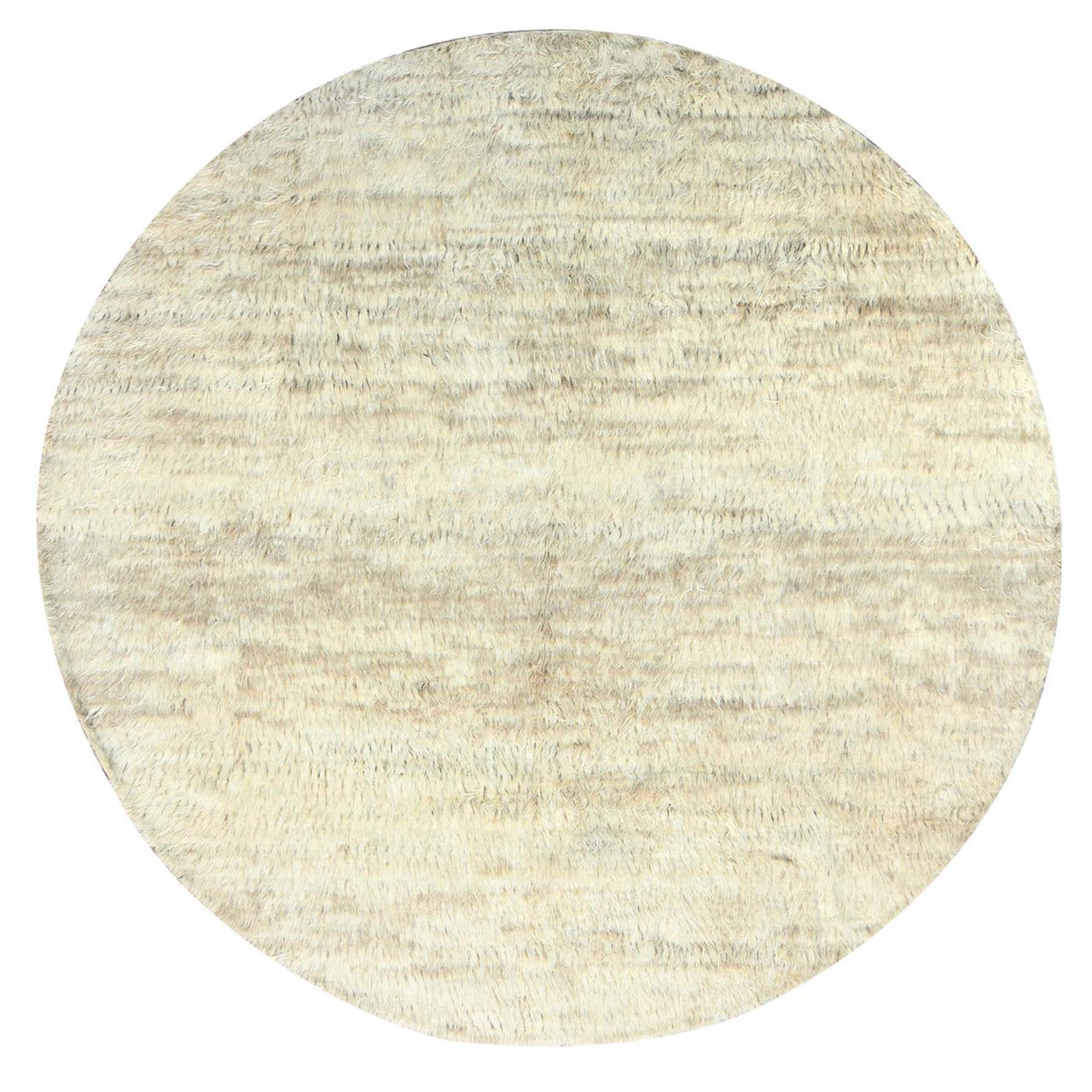 Beige 12'0" x 12'1" Modern and Contemporary Hand knotted Wool Rug - Sku: O082658