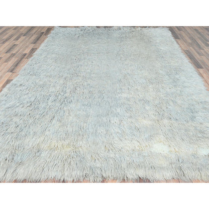 Modern and Contemporary Wool Hand Knotted Rug Grey No Border 8.0X9.9 -O082660