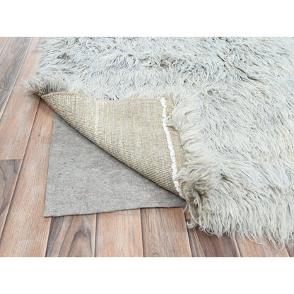 Modern and Contemporary Wool Hand Knotted Rug Grey No Border 8.0X9.9 -O082660