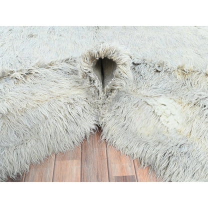 Modern and Contemporary Wool Hand Knotted Rug Grey No Border 8.0X9.9 -O082660