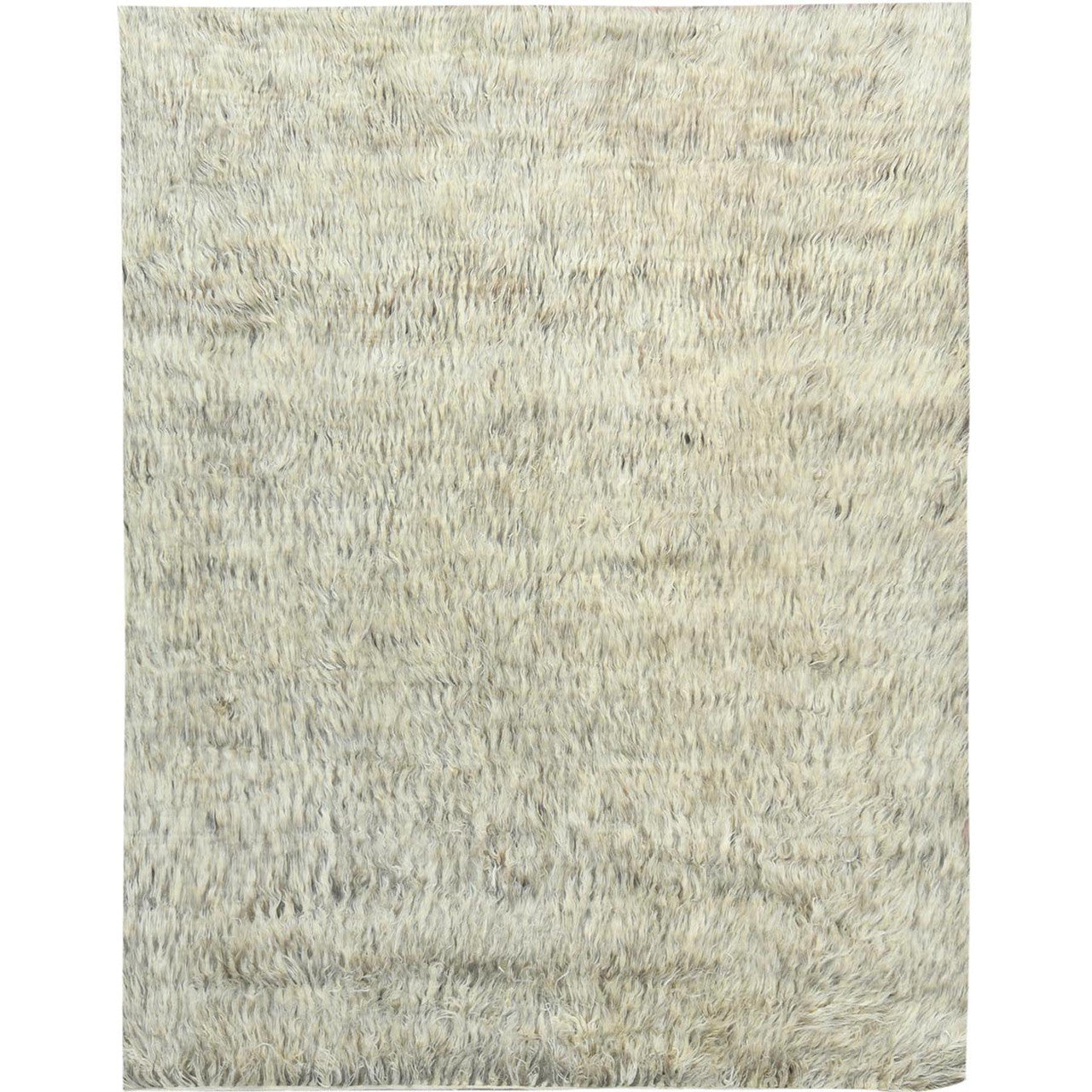 Gray 7'7" x 9'10" Modern and Contemporary Hand knotted Wool Rug - Sku: O082661