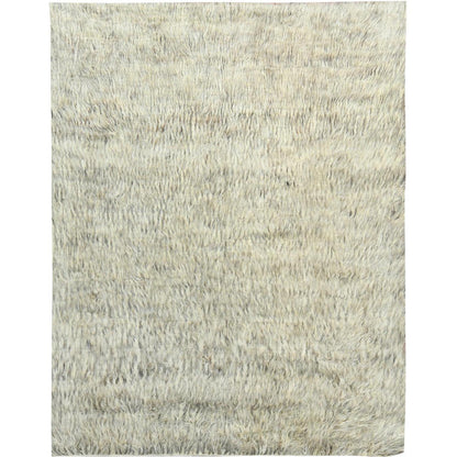 Modern and Contemporary Wool Hand Knotted Rug Grey No Border 7.7X9.10 -O082661